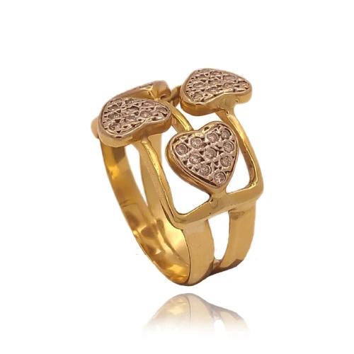 Anel Ouro 18K E Diamantes