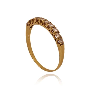 Anel Ouro 18K E Diamantes