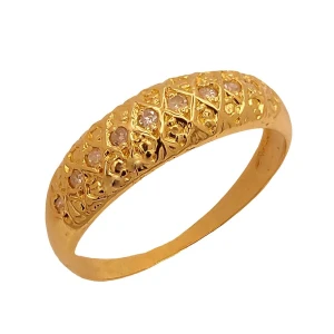 Anel Ouro 18K E Diamantes