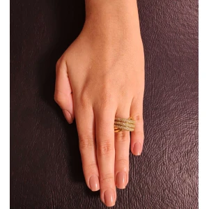 Anel Ouro 18K E Diamantes