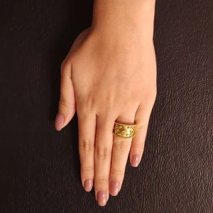 Anel Ouro 18K E Diamantes