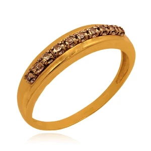 Anel Ouro 18K E Diamantes