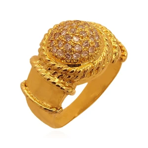 Anel Ouro 18K E Diamantes