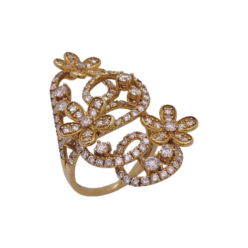 Anel Ouro 18K E Diamantes Anel Ouro 18K E Diamantes