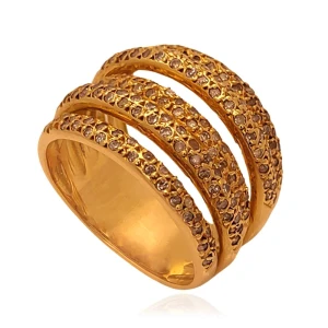 Anel Ouro 18K E Diamantes