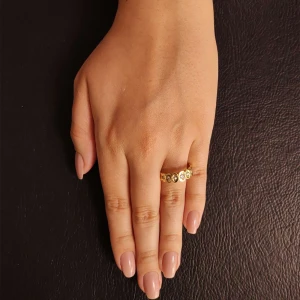 Anel Ouro 18K E Diamantes