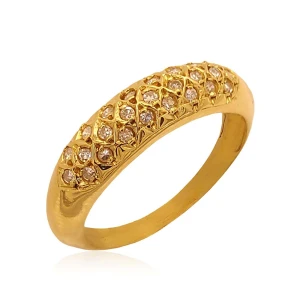 Anel Ouro 18K E Diamantes