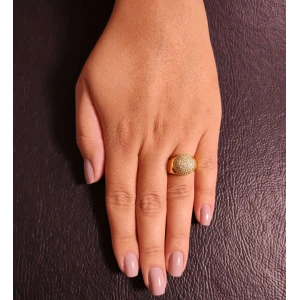Anel Ouro 18K E Diamantes