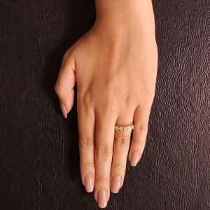 Anel Ouro 18K E Diamantes