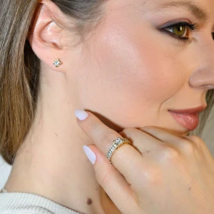 Anel Ouro 18K E Diamantes