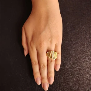 Anel Ouro 18K E Diamantes