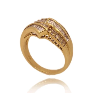 Anel Ouro 18K E Diamantes