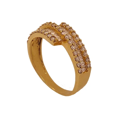 Anel Ouro 18K E Diamantes