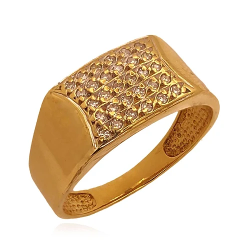 Anel Ouro 18K E Diamantes