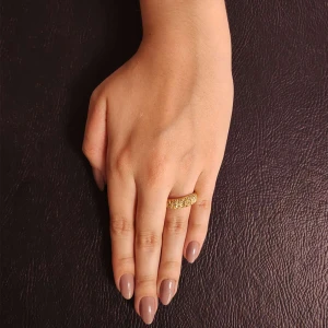 Anel Ouro 18K E Diamantes