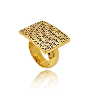 Anel Ouro 18K E Diamantes
