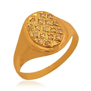 Anel Ouro 18K E Diamantes