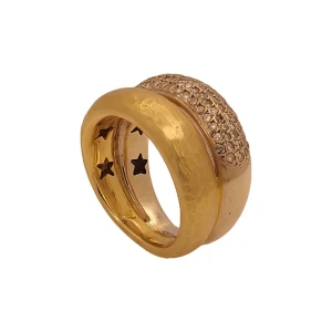 Anel Ouro 18K E Diamantes