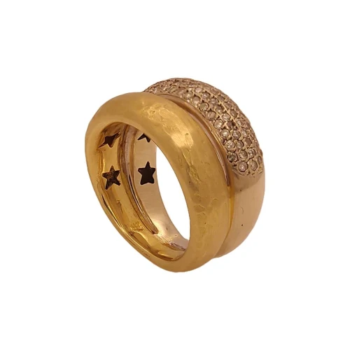 Anel Ouro 18K E Diamantes