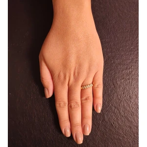 Anel Ouro 18K E Diamantes