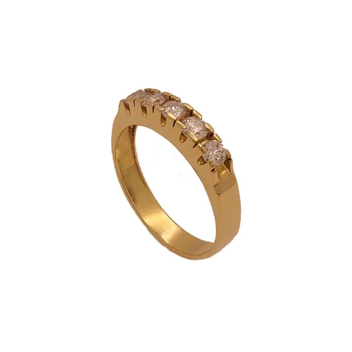 Anel Ouro 18K E Diamantes