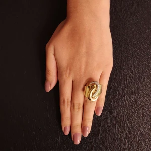 Anel Ouro 18K E Diamantes