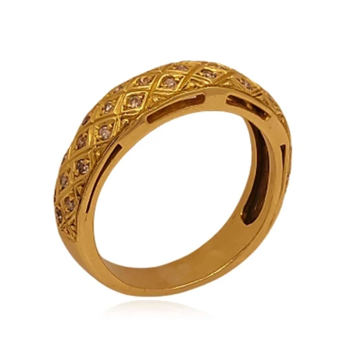 Anel Ouro 18K E Diamantes