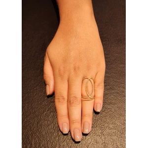 Anel Ouro 18K E Diamantes