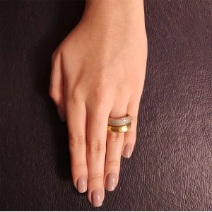 Anel Ouro 18K E Diamantes