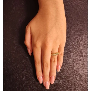Anel Ouro 18K E Diamantes