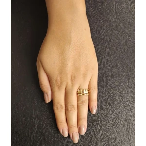 Anel Ouro 18K E Diamantes