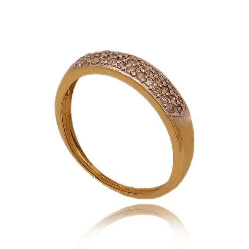 Anel Ouro 18K E Diamantes