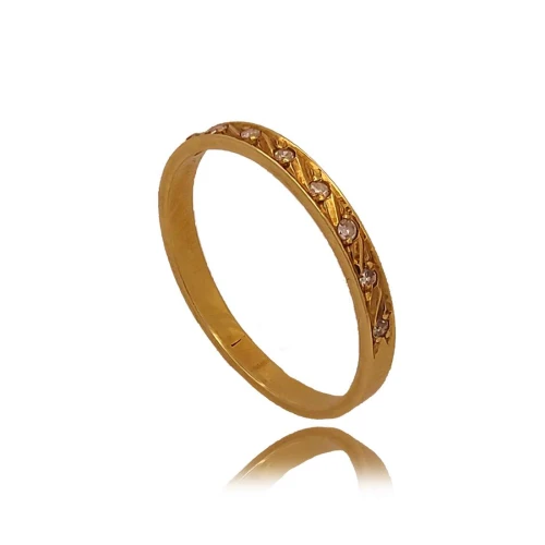 Anel Ouro 18K E Diamantes
