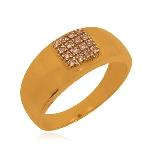 Anel Ouro 18K E Diamantes