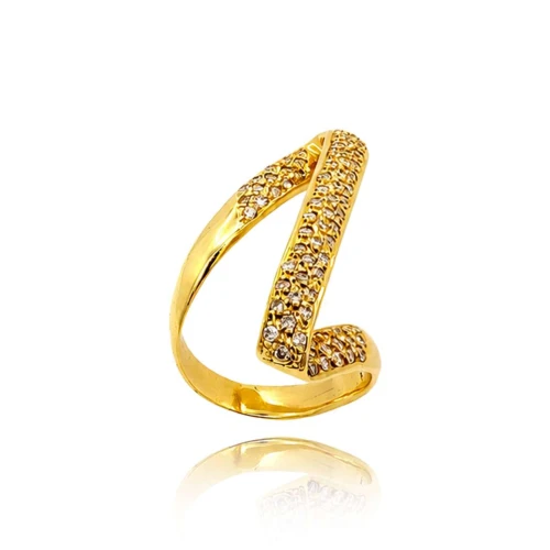 Anel Ouro 18K E Diamantes