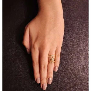 Anel Ouro 18K E Diamantes