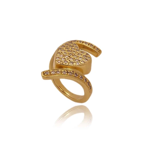 Anel Ouro 18K E Diamantes