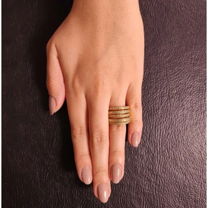 Anel Ouro 18K E Diamantes