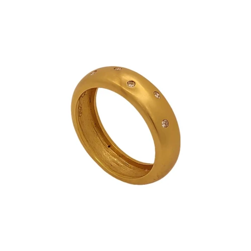 Anel Ouro 18K E Diamantes