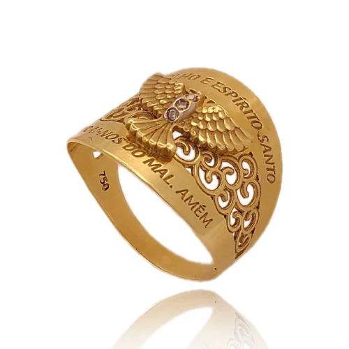 Anel Ouro 18K E Diamantes