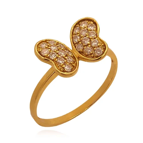 Anel Ouro 18K E Diamantes