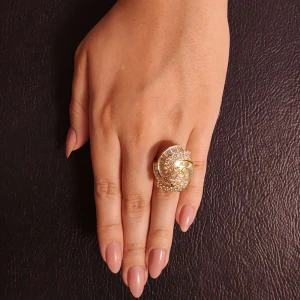 Anel Ouro 18K E Diamantes