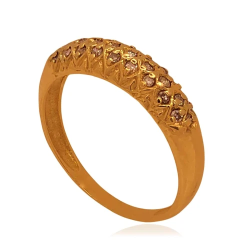Anel Ouro 18K E Diamantes