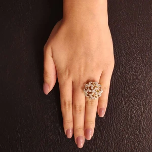 Anel Ouro 18K E Diamantes