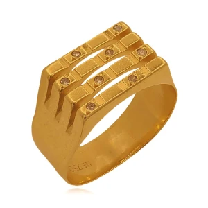 Anel Ouro 18K E Diamantes