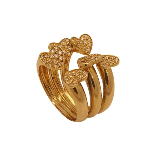 Anel Ouro 18K E Diamantes
