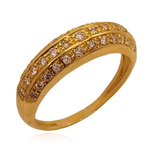 Anel Ouro 18K E Diamantes