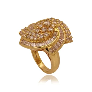 Anel Ouro 18K E Diamantes