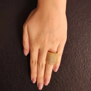 Anel Ouro 18K E Diamantes