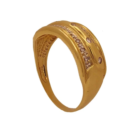 Anel Ouro 18K E Diamantes